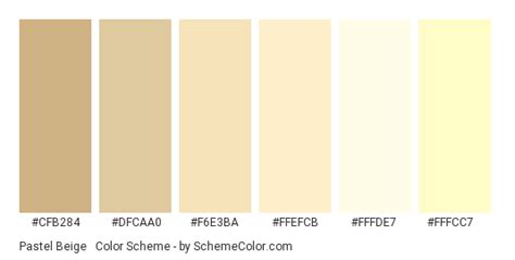 Pastel Beige & Cream Color Scheme | Cream | SchemeColor.com | Cream color scheme, Beige color ...