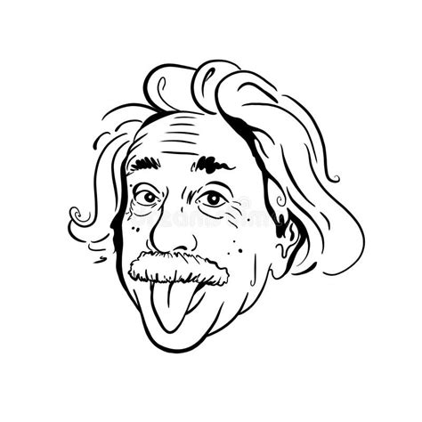 Albert Einstein Portrait Sketch. the Theoretical Physicist Who ...