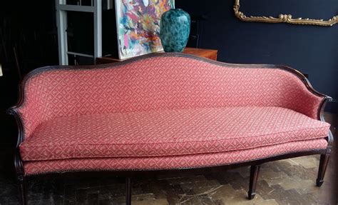 Lovely American design sofa with one long seat cushion. Re-upholstered with Linwood linen | Sofa ...
