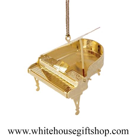 Grand Piano Ornament based on the White House Steinway SOLD OUT, 3-D, 24KT Gold Finished