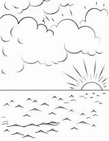 Beautiful Sunset Coloring Pages For Kids  sketch template