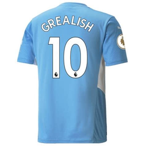 2021-2022 Manchester City GREALISH #10 Home Soccer Jersey - Team Soccer ...