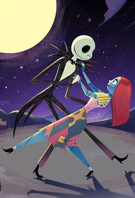 Disney Nightmare Before Christmas Jack & Sally Dancing Poster Print ...