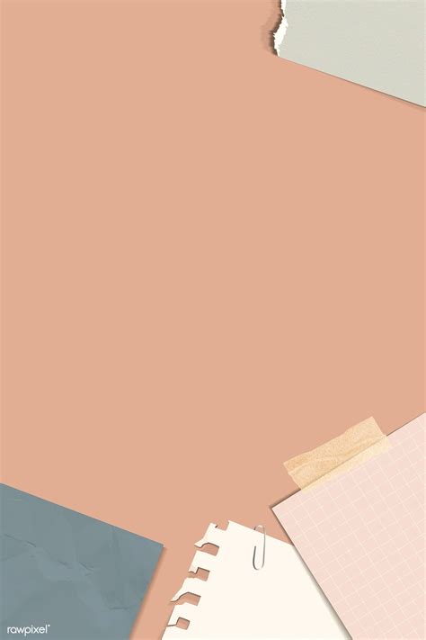 Download premium vector of Ripped notes on a peach background vector | Powerpoint background ...