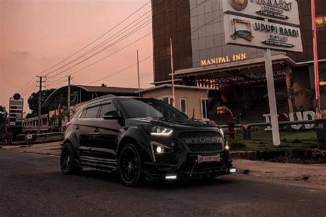 This Modified Hyundai Creta With Widebody Kit and All-Black Body Paint ...