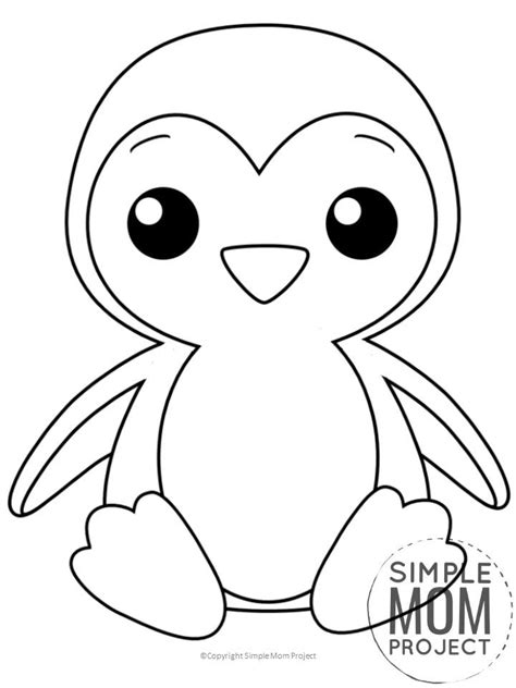 Fun and Free Penguin Coloring Page for All Ages - Simple Mom Project