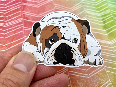 Bulldog Vinyl Sticker, Bulldog Decal Sticker, Dog Sticker, Dog Lover ...