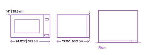 GE Profile Built-In Microwave Oven - 2.2 Cu. Ft. Dimensions & Drawings ...