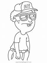 Neil Goldman Family Guy Coloring Page For Kids  Free sketch template