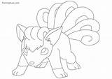 Printable Pokemon Vulpix Coloring Pages PDF  Coloringfoldercom sketch template