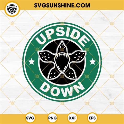 Demogorgon Upside Down SVG, Stranger Things Starbucks SVG