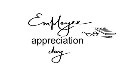 Employee Appreciation Day. Business development brush calligraphy concept vector template for ...