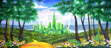 Oz Emerald City Projected Backdrops - Grosh Digital