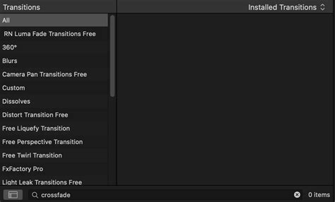 Default Transitions Missing in FCPX - Apple Community