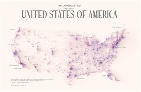 United States and New York City Population Density Map