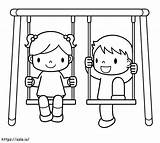 Playground Swings Coloring Pages Sketch Page sketch template