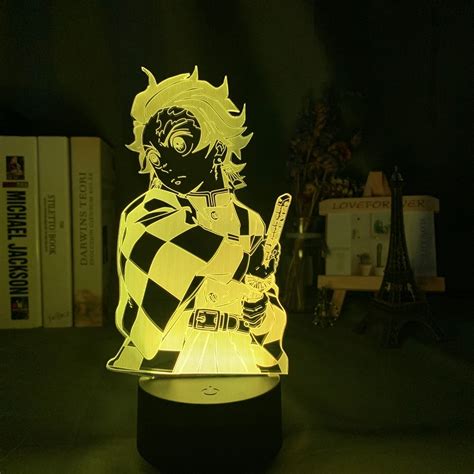 Anime Manga Figure Zenitsu Agatsuma/kokushibou/tomioka Giyuu 3d Lamp Bedroom Decor Night Light ...
