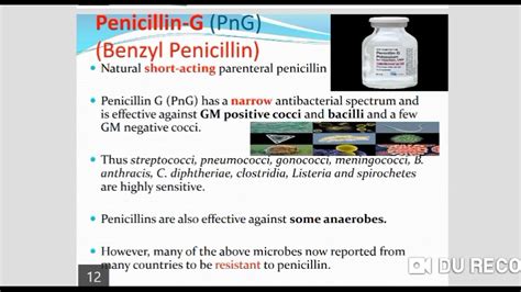 Penicillin-G (PnG)/ Benzyl Penicillin: Mechanism, Uses and ADR - YouTube