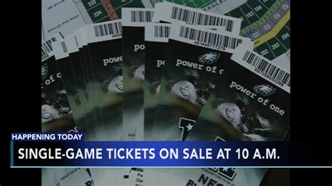 Philadelphia Eagles single-game tickets on sale Thursday - 6abc ...