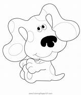 Playing Blues Clues Coloring Page For Kids  Free sketch template