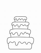 Bolo Fácil Para Colorir Imprimir E Desenhar  ColoringlibCom sketch template