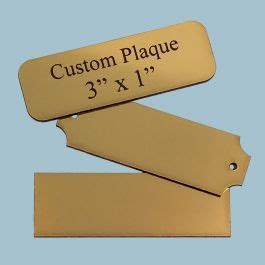 Outdoor Plaque | 3" x 1" Custom Engraved UV Stable Plastic Plaque (Metallic Antique Gold)