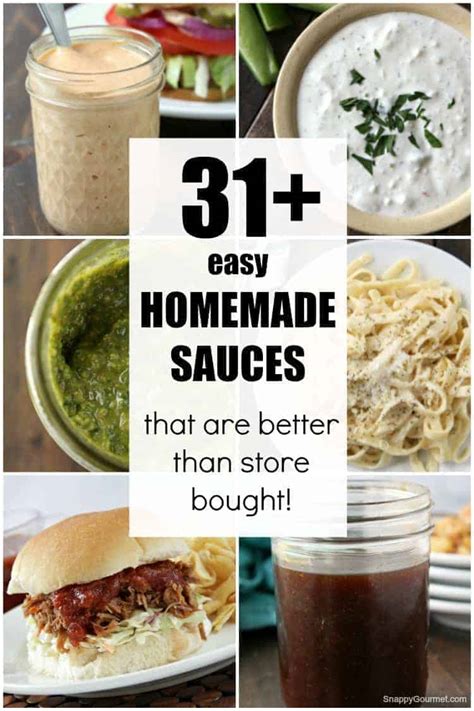 31+ Homemade Sauces better than Store-Bought! - Snappy Gourmet