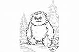 Yeti Coloring Page For Adults Graphic By Forhadx5 · Creative Fabrica sketch template