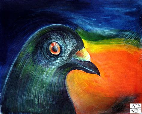 Watercolor Painting of Crow - Desi Painters