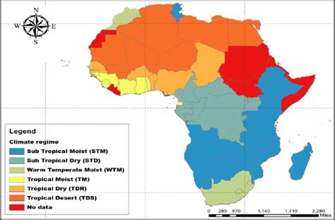 Map of African countries and their corresponding climate regime.... | Download Scientific Diagram