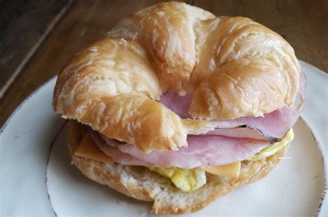 Easy Ham and Cheese Croissant with Egg - Eat Travel Life