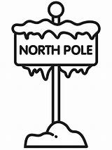 Simple North Pole Sign coloring Page  Download Print Or Color Online sketch template