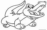 crocodile coloring Pages Cute free printable For Kids sketch template