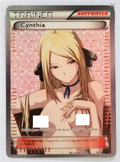 Custom Fan Made Orica Pokemon Card CYNTHIA Full Art | Etsy