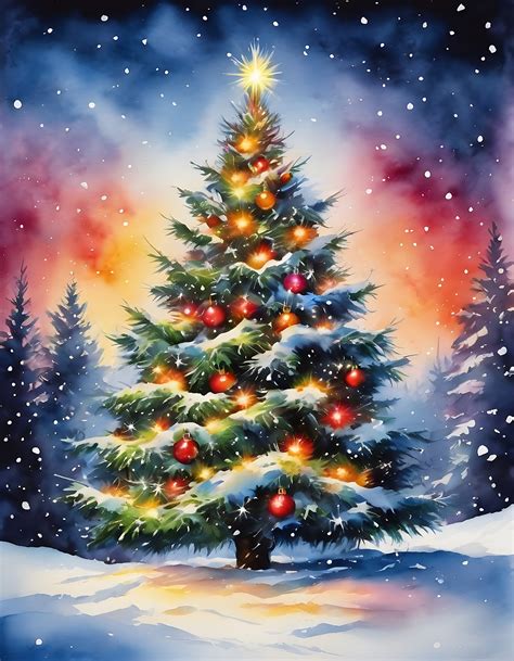 Christmas Tree Art Background Free Stock Photo - Public Domain Pictures