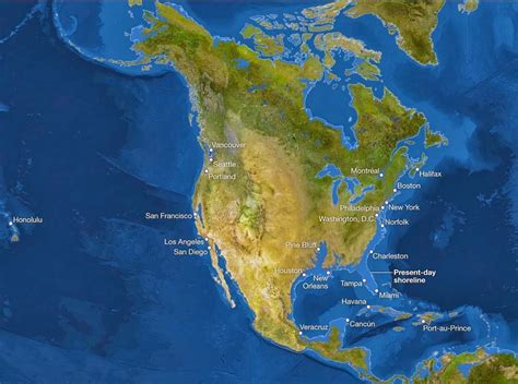 United States Sea Level Map