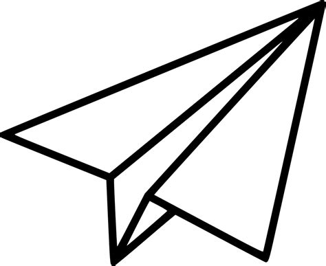 Black Paper Airplane Clipart