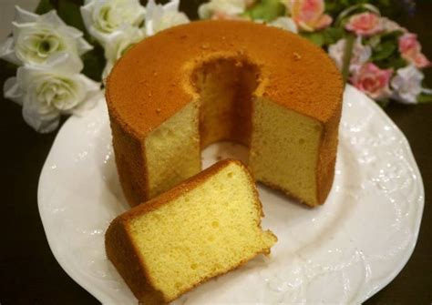 Fluffy Yellow Chiffon Cake Recipe by cookpad.japan - Cookpad