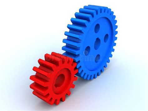 Two gears stock illustration. Illustration of technology - 7356787