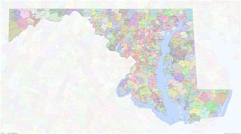 Maryland ZIP Code Map – medium image – shown on Google Maps