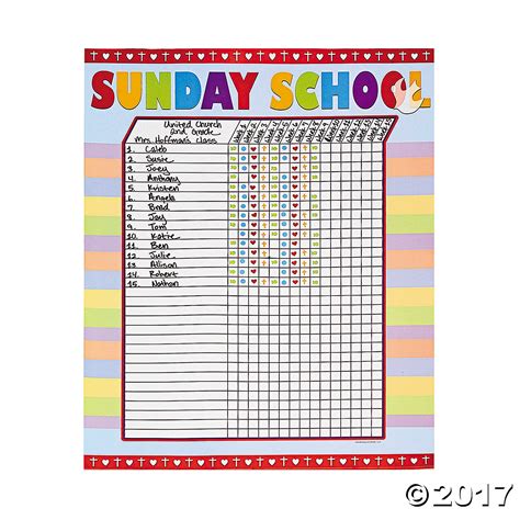 Attendance Chart | Children's Church | Attendance Chart, Sunday - Free Printable Sunday School ...
