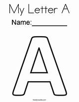 My Letter A Coloring Page sketch template
