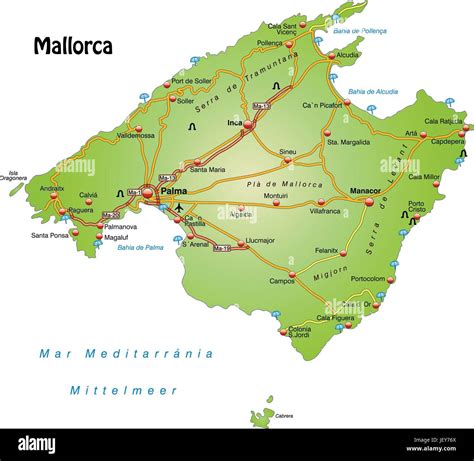 Map Of Mallorca High Resolution Stock Photography and Images - Alamy