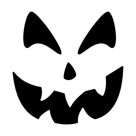 Spooky Laughing Jack o Lantern Face Silhouette Stencil by StudioR12 ...