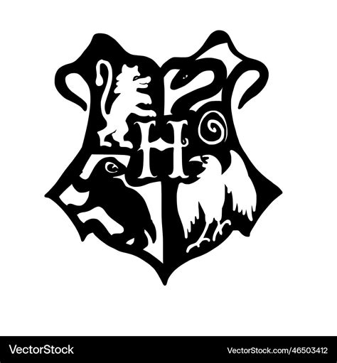 Harry potter hogwarts logo in cartoon doodle Vector Image