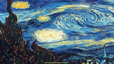 Wallpapers Van Gogh Starry Night Paintings Iphone - 2560x1440 - Download HD Wallpaper - WallpaperTip