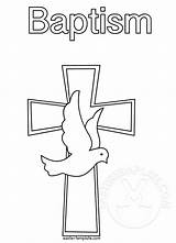 Baptism Cross Sheet Coloring Pages sketch template