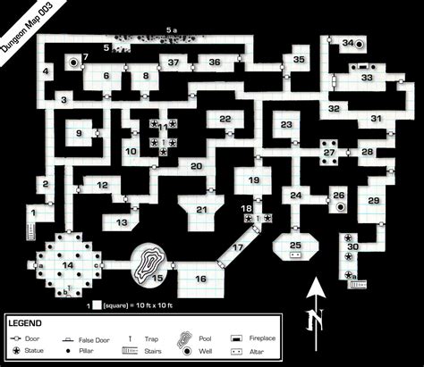 B&W Dungeon Maps | Creative Commons Licensed Maps | Paratime Design Cartography