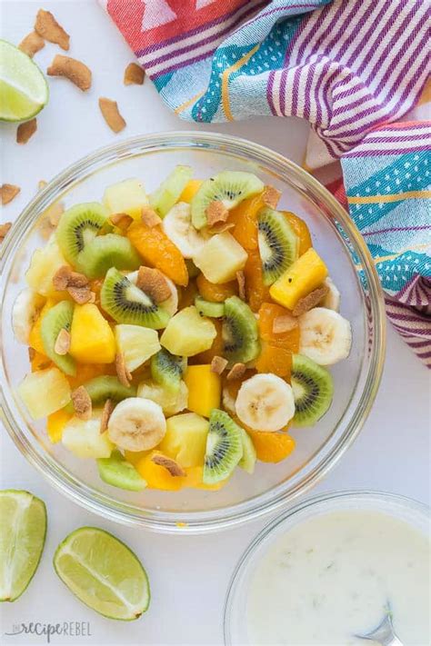 Hawaiian Fruit Salad Recipe with Honey Lime Yogurt Dressing + VIDEO