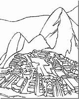 Machu Picchu Coloring Page sketch template